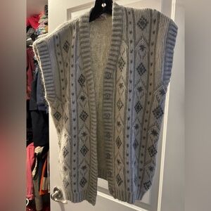 Vintage NAGPAL WOOL Patterned Knit Cardigan